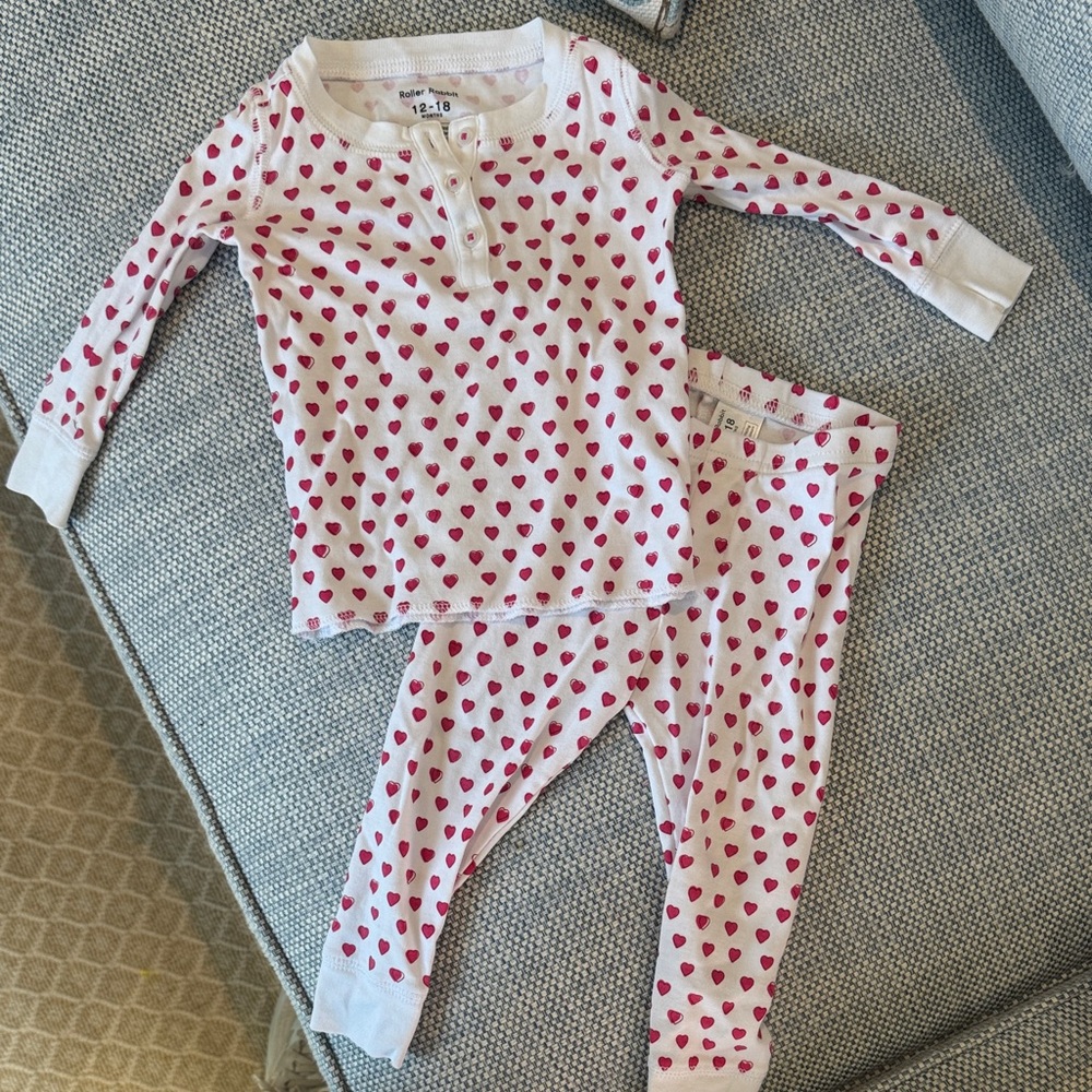 Roller Rabbit Pink Heart Kids Pajama Set